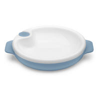 WARMHALTETELLER  - Blau/Weiss, Basics, Kunststoff (0,17/0,06/0,17cm)