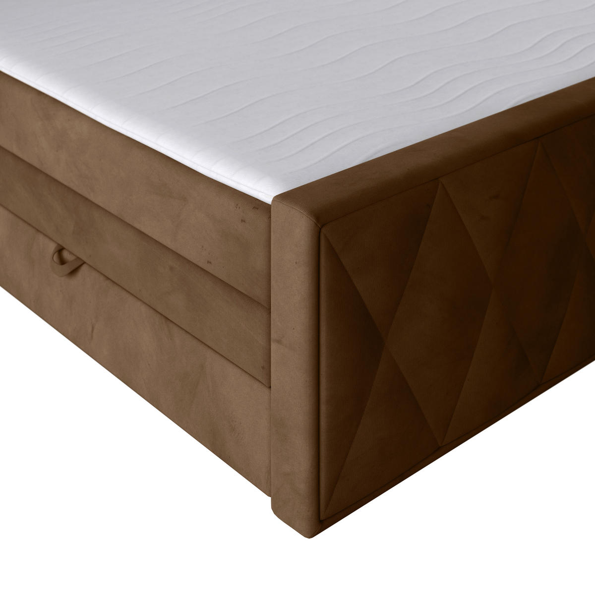 BOXSPRINGBETT 140/200 cm  in Braun  - Braun, MODERN, Holz/Kunststoff (140/200cm) - MID.YOU