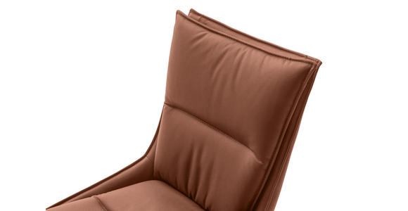 STUHL in Edelstahl beschichtet Metall, Textil - Edelstahlfarben/Rostfarben, Design, Textil/Metall (49/90/65cm) - Novel