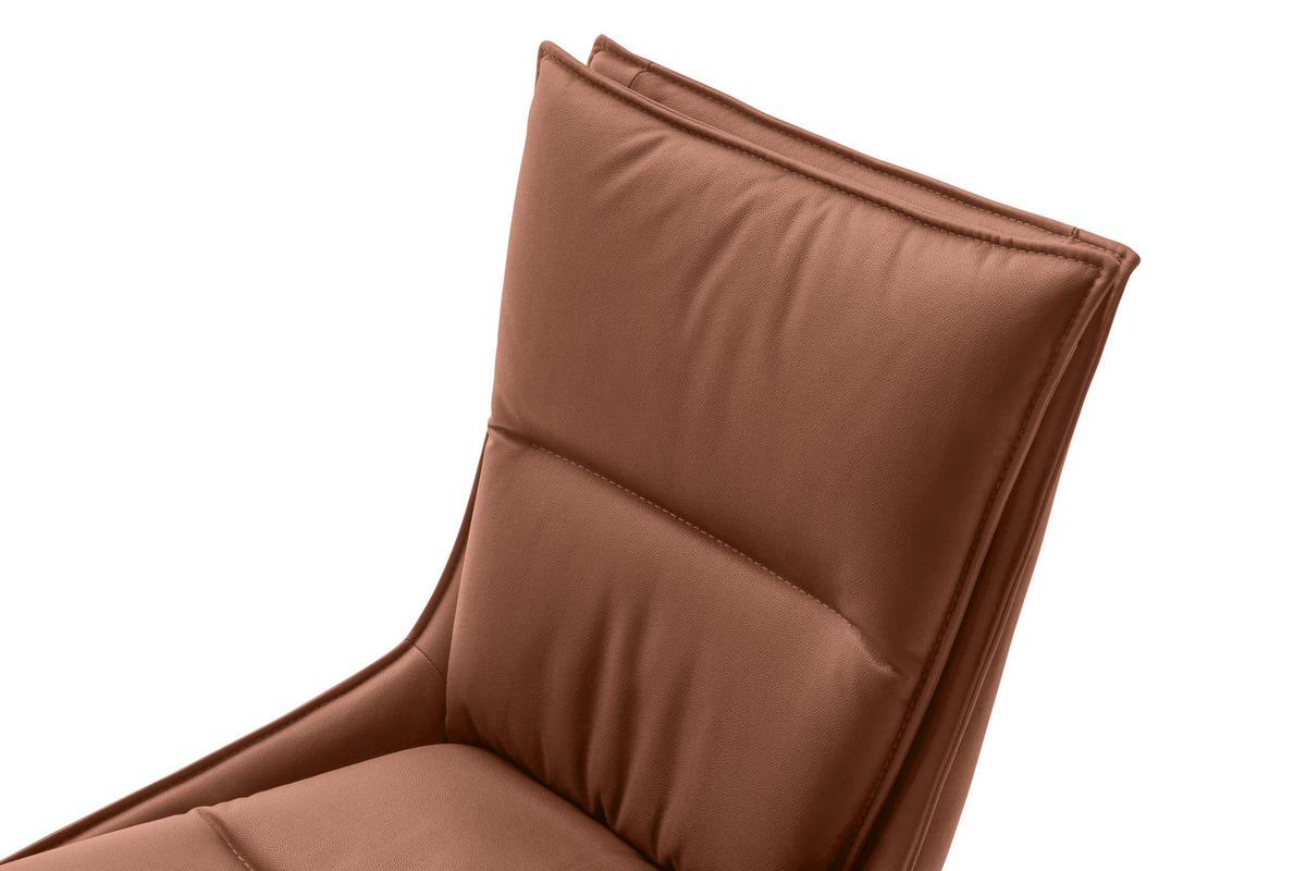 STUHL  in Edelstahl beschichtet  - Edelstahlfarben/Rostfarben, Design, Textil/Metall (49/90/65cm) - Novel