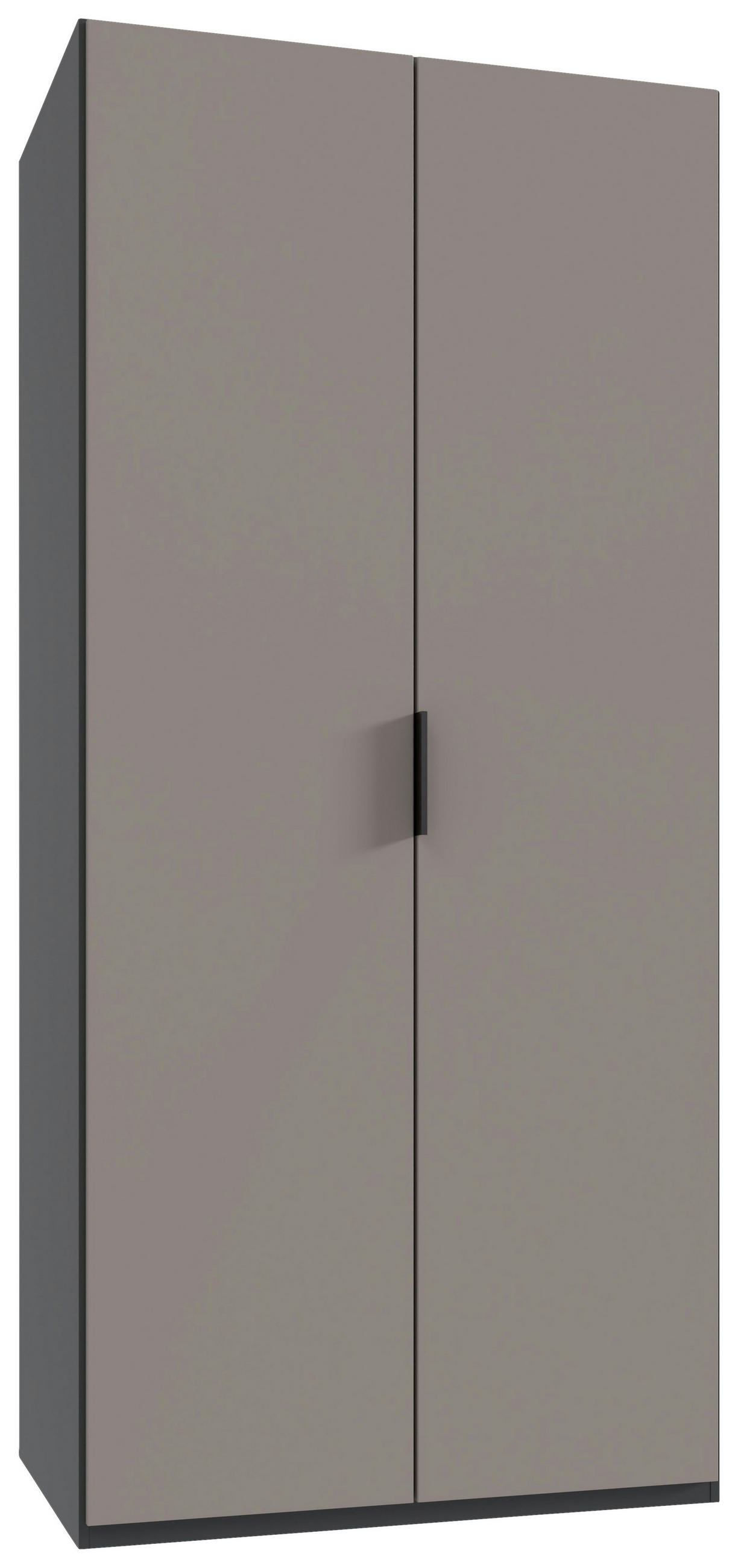 FALTTÜRENSCHRANK 100/216/58 cm 2-türig Graphitfarben, Sahara  - Schwarz/Graphitfarben, Design, Holzwerkstoff (100/216/58cm) - Boxxx