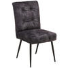 STUHL  in Eisen Samt Metall, Textil  - Schwarz, MODERN, Textil/Metall (48/91/62.5cm) - Livetastic