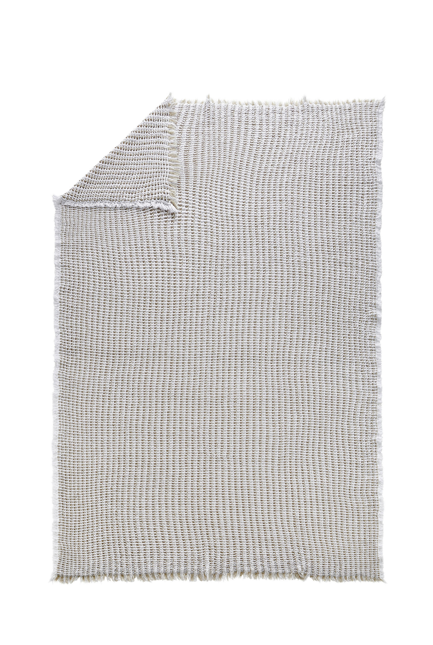 Dieter Knoll Wohndecke Weiß, Taupe 150x200 cm