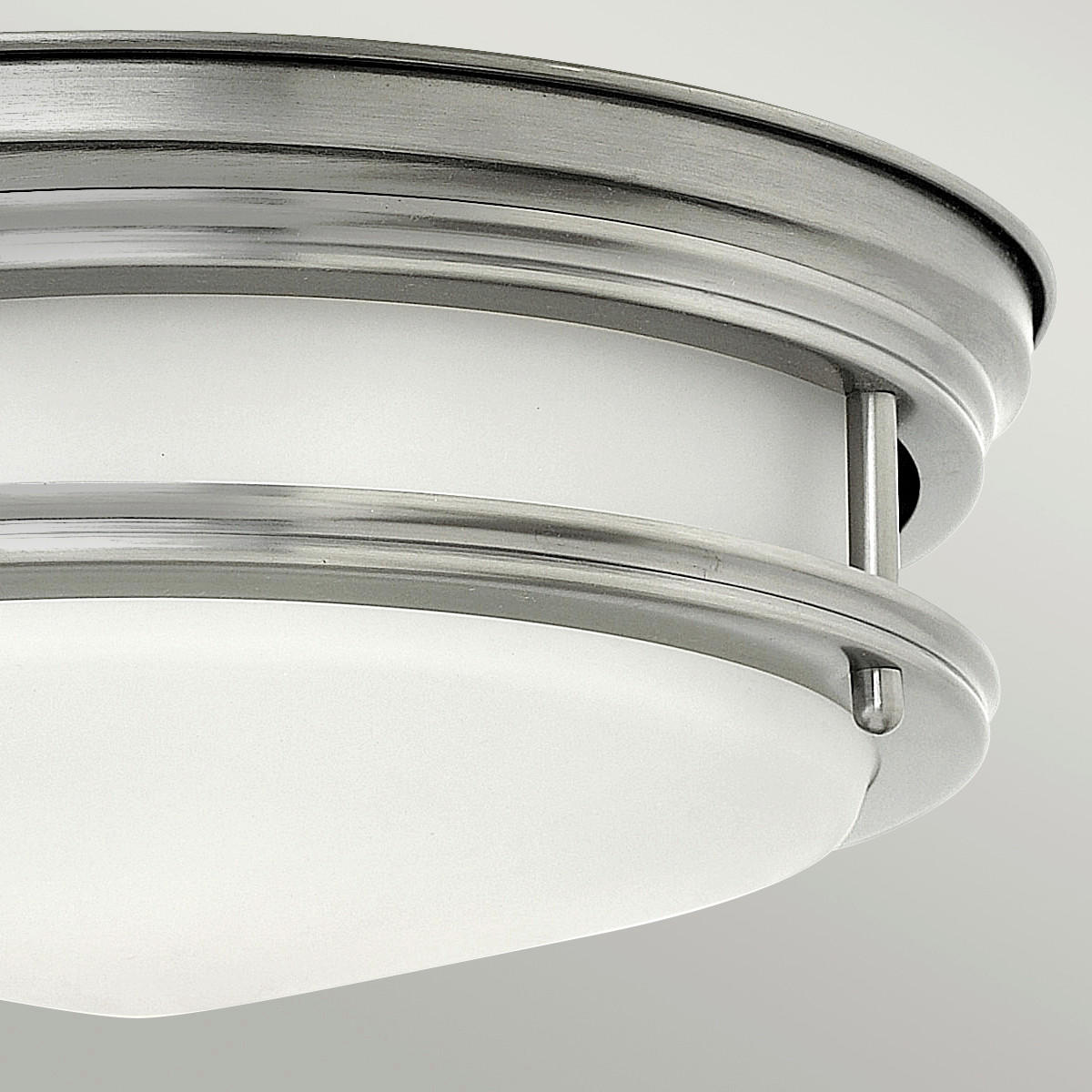 DECKENLEUCHTE  30.5/11.7 cm    - Nickelfarben, Konventionell, Glas/Metall (30.5/11.7cm) - Elstead Lighting