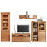 WOHNWAND Buche furniert, massiv Buchefarben - Buchefarben/Silberfarben, KONVENTIONELL, Glas/Holz (318/203,6/51cm) - Voleo