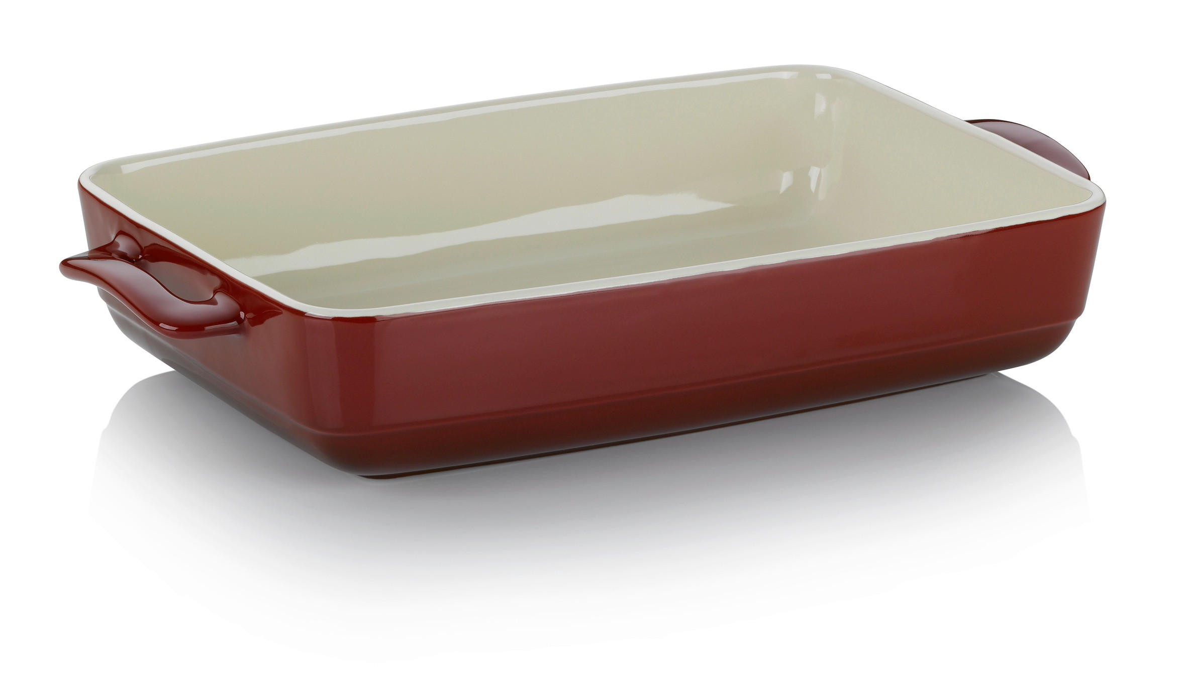 PEKAČ     - crvena, Osnovno, keramika (37,5/22/7cm) - Kela