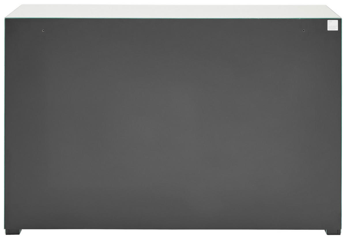 Sideboard BUX Spiegel  in 130/83/41 cm  - Klar/Schwarz, Design, Glas/Holzwerkstoff (130/83/41cm) - MID.YOU