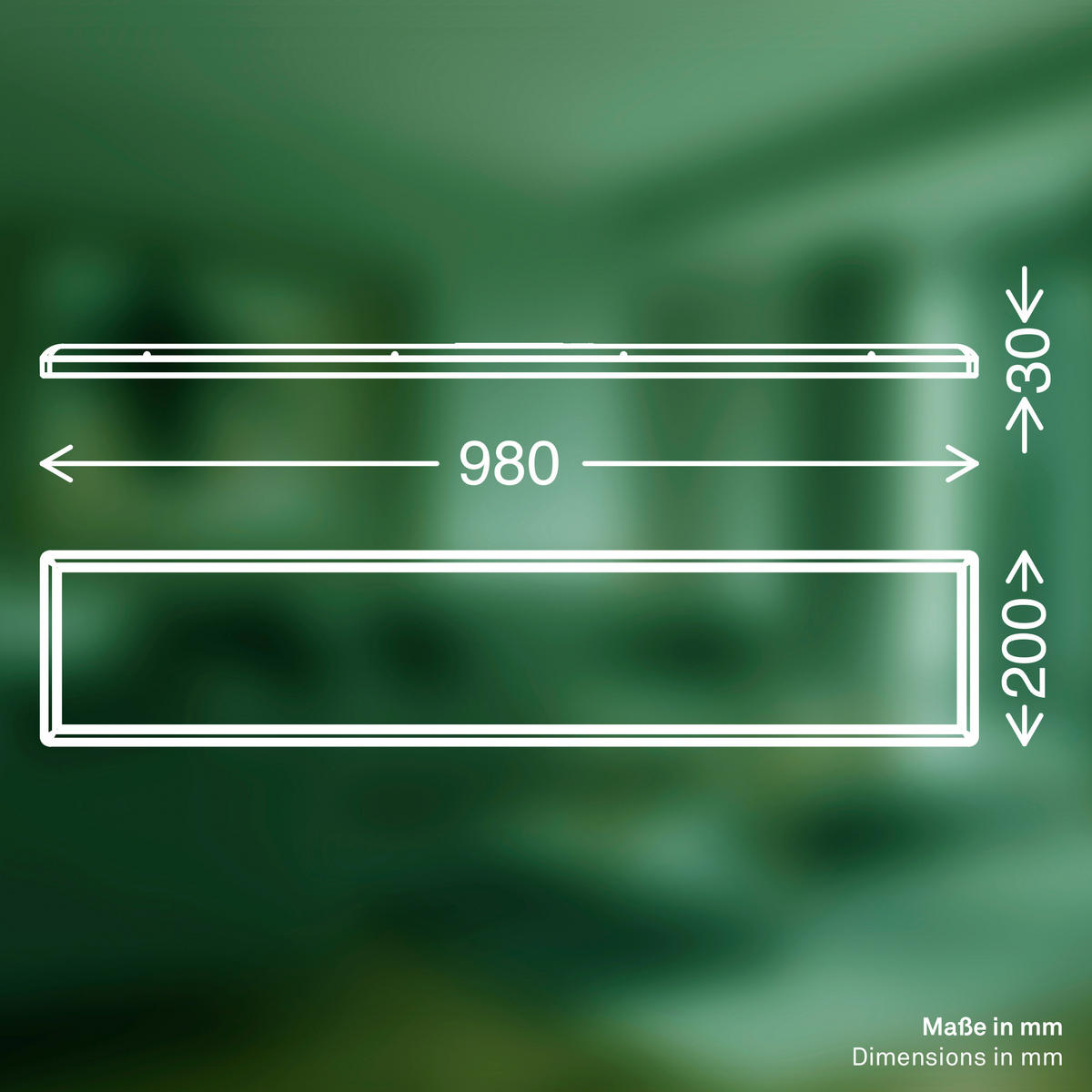 DECKENLEUCHTE Tava A 58/20/2,9 cm   - Weiß, Basics, Kunststoff (58/20/2,9cm)