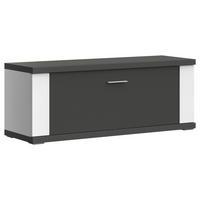 GARDEROBENBANK  in 129/50/42 cm  - Chromfarben/Graphitfarben, Design, Metall (129/50/42cm) - Xora