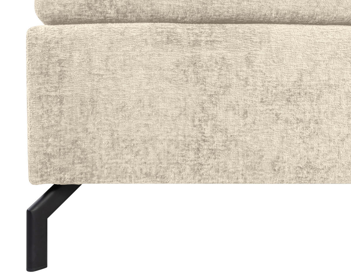 BOXSPRINGBETT 140/200 cm  in Champagner  - Champagner/Schwarz, Design, Textil/Metall (140/200cm) - Esposa