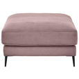 HOCKER Feincord Altrosa  - Schwarz/Altrosa, Design, Textil/Metall (90/43/90cm) - Dieter Knoll