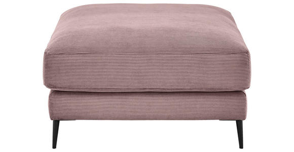 HOCKER Feincord Altrosa  - Schwarz/Altrosa, Design, Textil/Metall (90/43/90cm) - Dieter Knoll