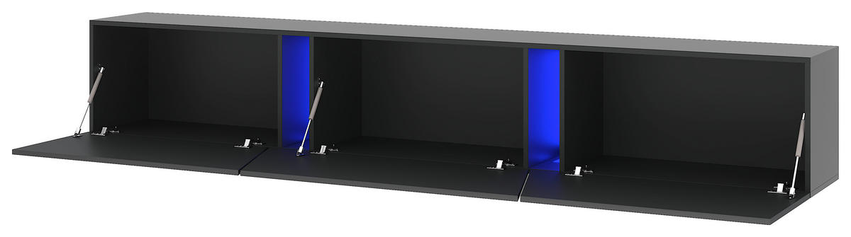 LOWBOARD SLANT  in 240/40/35 cm  - Schwarz, Design, Holzwerkstoff/Kunststoff (240/40/35cm) - Livetastic