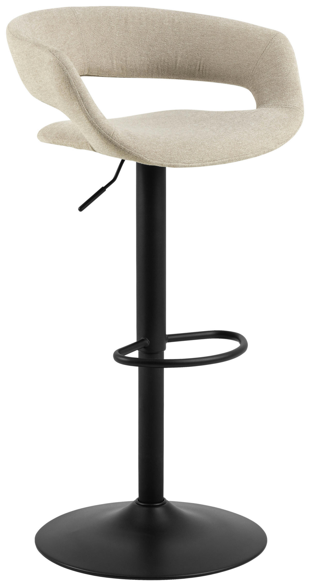 BARHOCKER in Braun  - Schwarz/Braun, Design, Textil/Metall (54/101,5/48,5cm) - MID.YOU