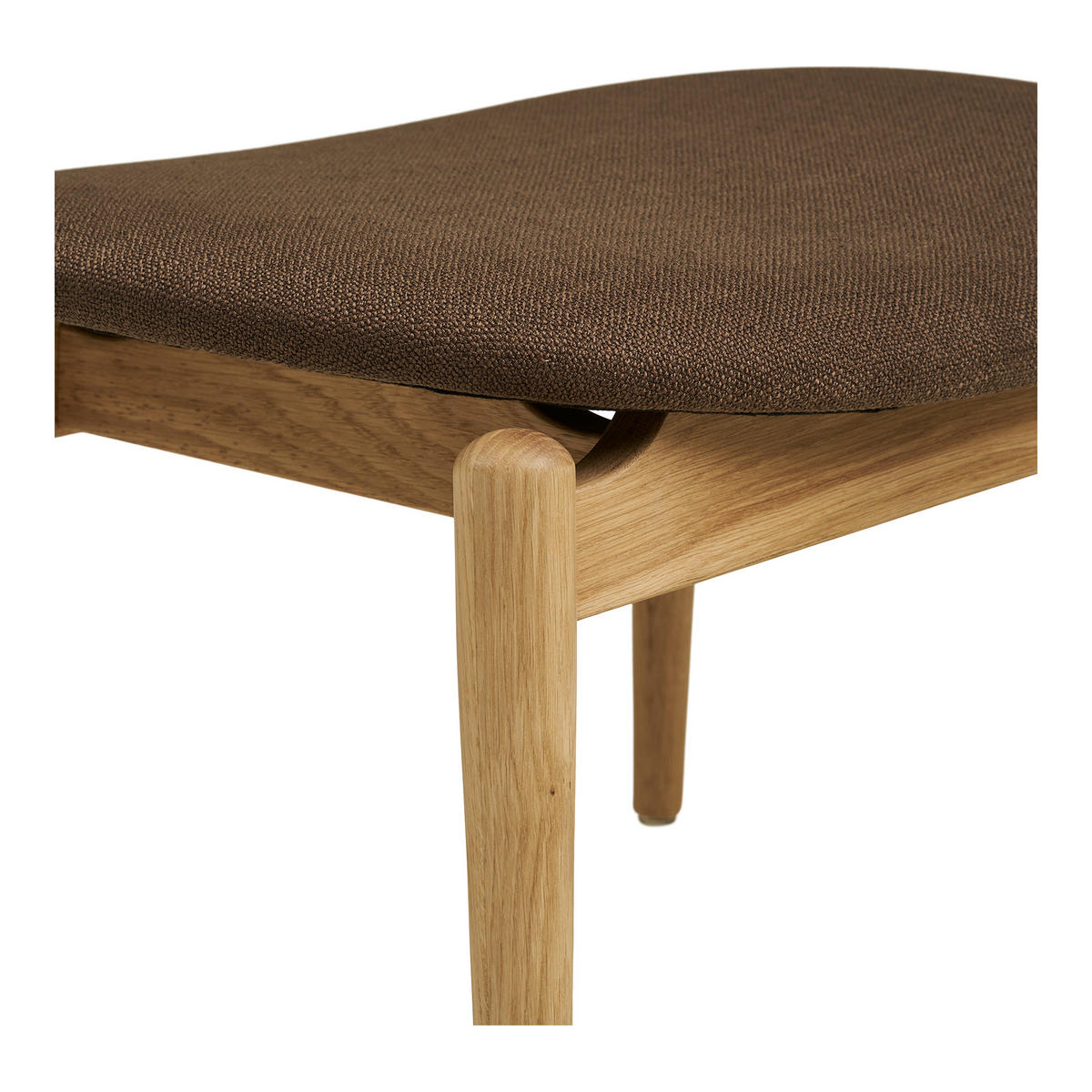 HOCKER Olvera Braun  - Eichefarben/Braun, Basics, Holz/Textil (43/53,5/38cm)