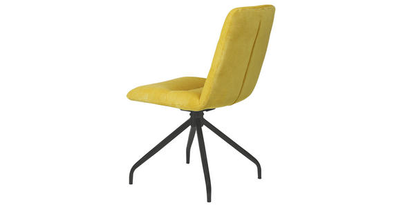STUHL Webstoff Gelb - Gelb/Schwarz, Design, Textil/Metall (50/90/63cm) - Carryhome