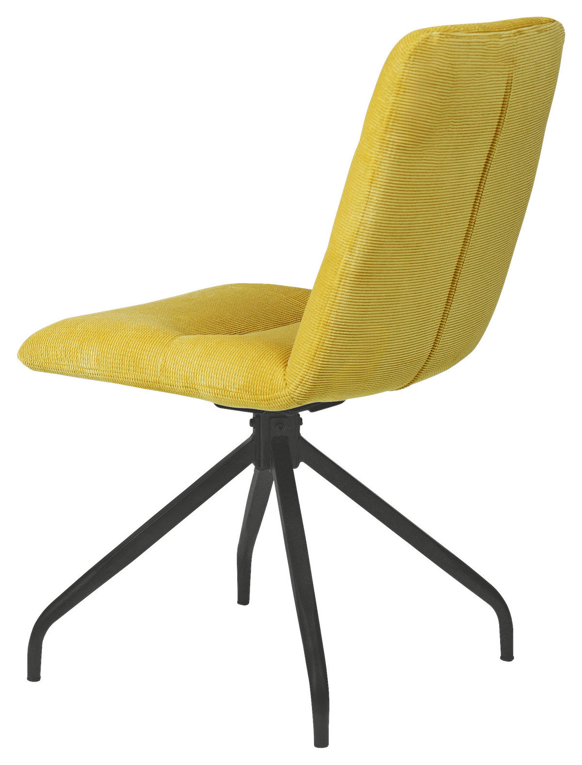 STUHL Webstoff Gelb  - Gelb/Schwarz, Design, Textil/Metall (50/90/63cm) - Carryhome