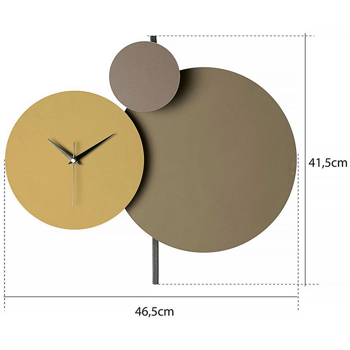 WANDUHR Creme, Beige 48/44/0,15 cm  - Beige/Creme, LIFESTYLE, Metall (48/44/0,15cm)