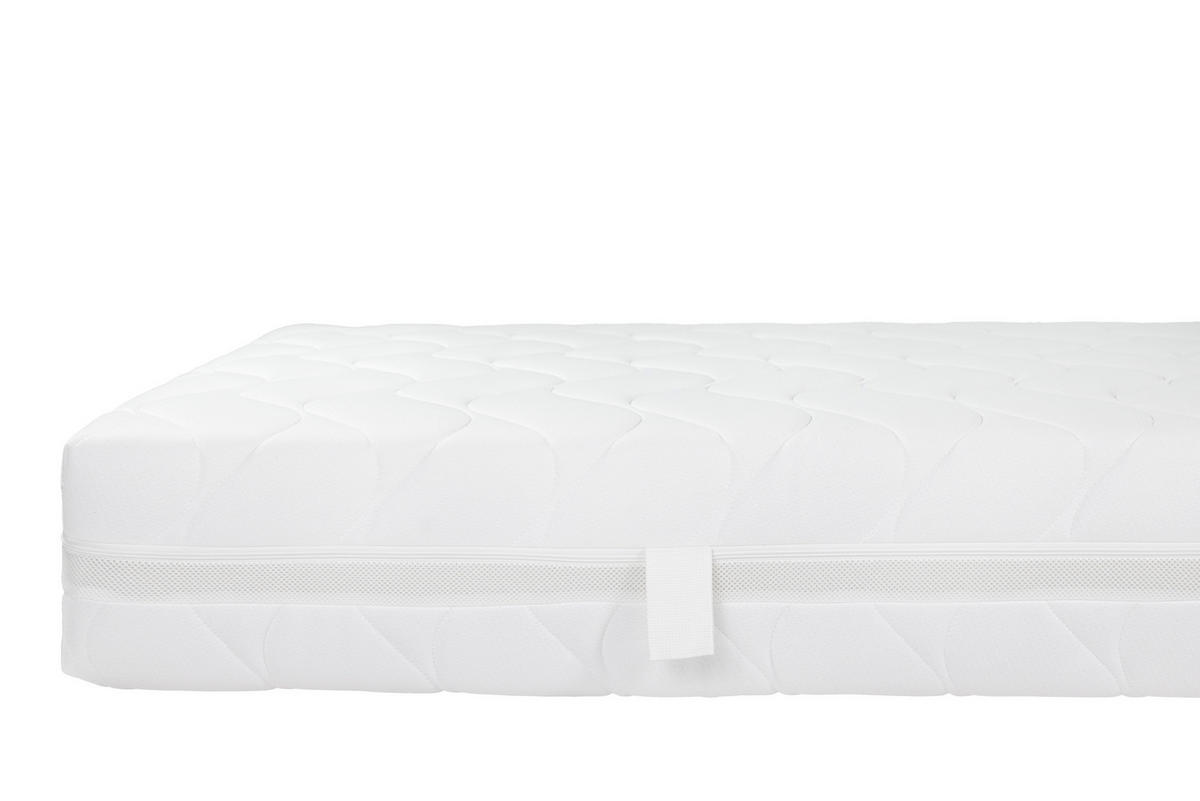 TASCHENFEDERKERNMATRATZE PHB LUX 7 ZONEN H3 120/200 cm Höhe ca. 23 cm 7 -Zonen - Weiß, MODERN, Textil (120/200cm) - Livetastic