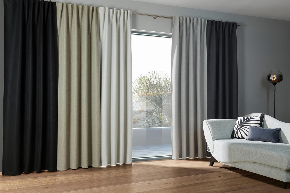 ZATEMŇOVACÍ ZÁVES, black-out (neprepúšťa svetlo), 140/260 cm - čierna, Basics, textil (140/260cm) - Esposa