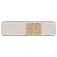 TV-ELEMENT barve hrasta, peščene barve  - siva/barve hrasta, Moderno, kovina/umetna masa (224,8/57,7/41,6cm) - Hom`in