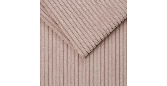 ECKSOFA in Cord Rosa  - Schwarz/Rosa, MODERN, Kunststoff/Textil (180/300cm) - Carryhome