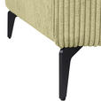 ECKSOFA  in Cord Hellgrün  285/170 cm  - Schwarz/Hellgrün, KONVENTIONELL, Textil/Metall (285/170cm) - Carryhome