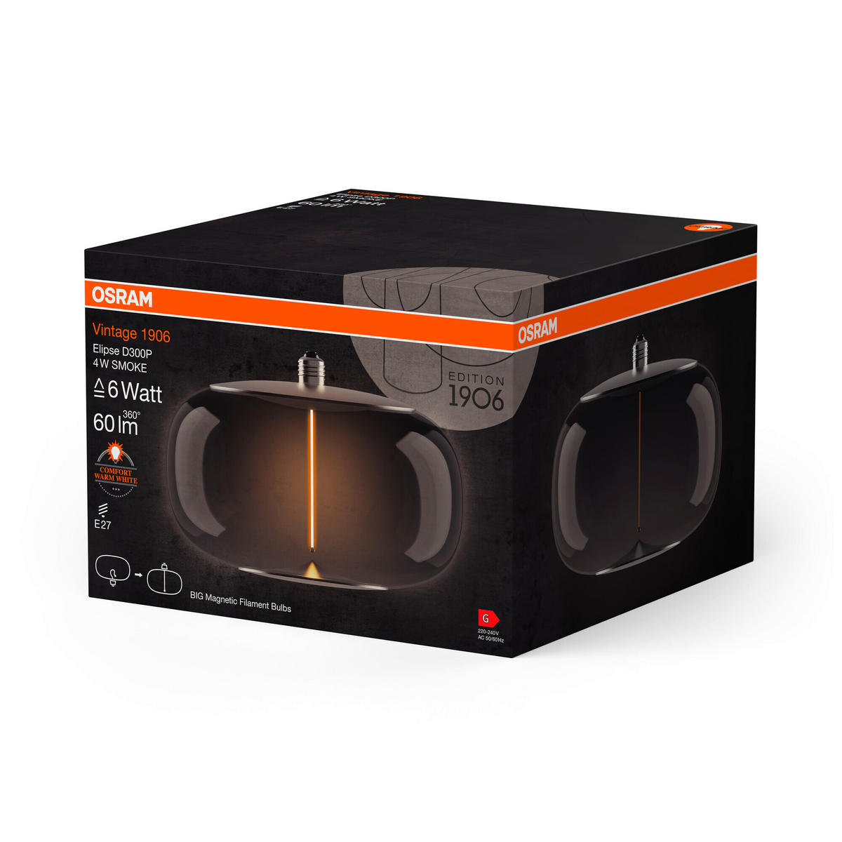 LED-LEUCHTMITTEL   E27 4 W 60 lm  - Eschefarben, KONVENTIONELL, Kunststoff (30/21cm) - Ledvance