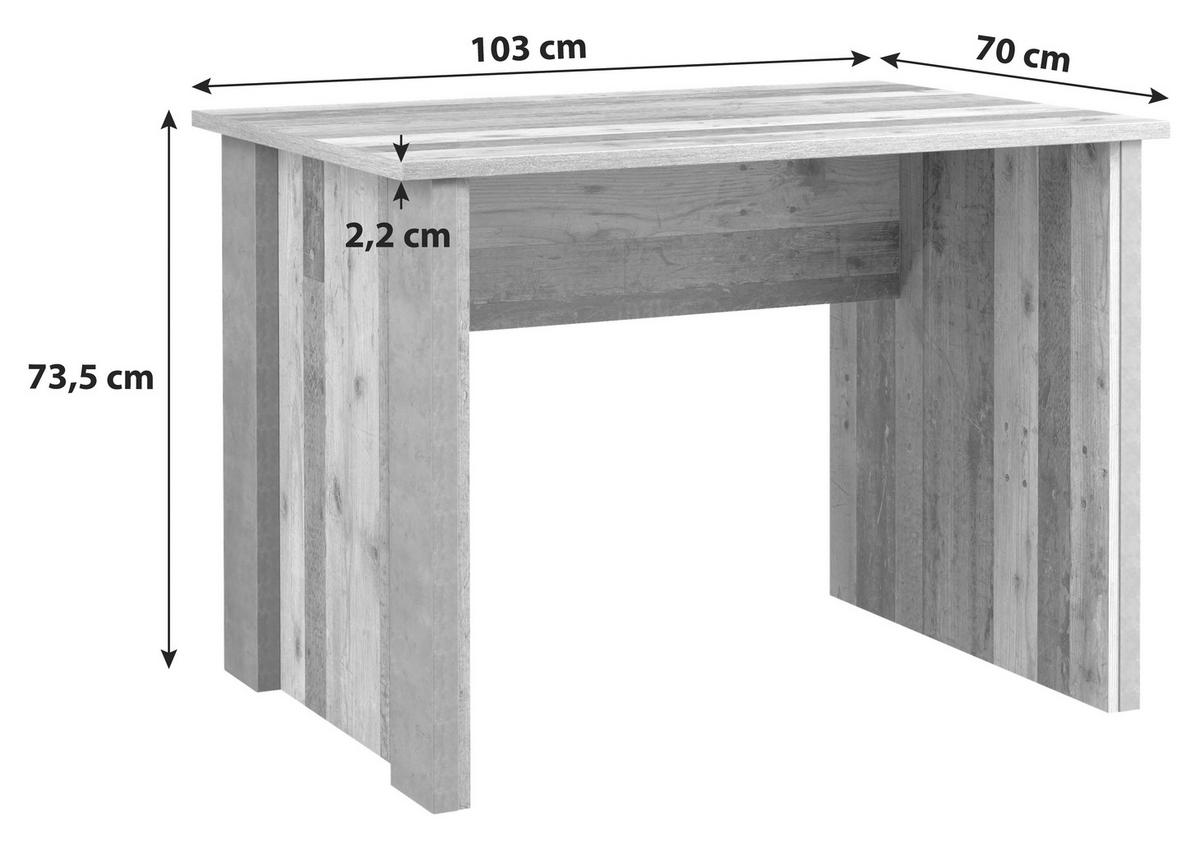 SCHREIBTISCH 103/70/73.5 cm  in Braun, Dunkelgrau  - Dunkelgrau/Braun, KONVENTIONELL, Holzwerkstoff/Kunststoff (103/70/73.5cm) - MID.YOU