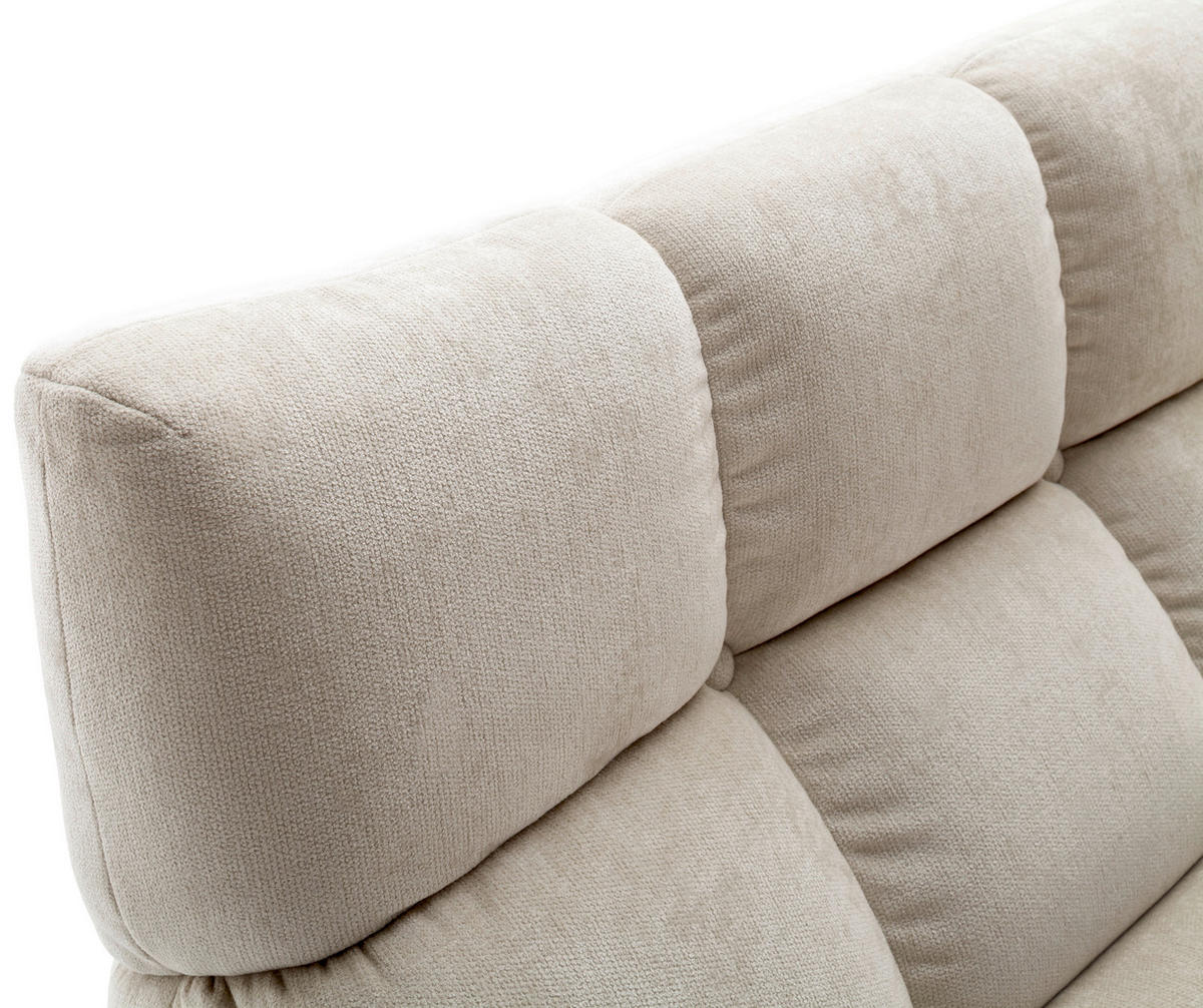 ECKSOFA  in Chenille Naturfarben  293/178 cm  - Schwarz/Naturfarben, Design, Kunststoff/Textil (293/178cm) - Pure Home Lifestyle