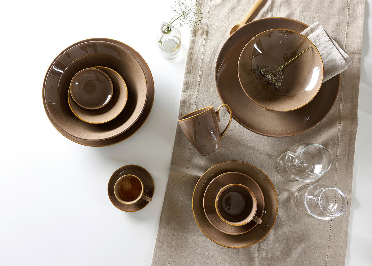 DESSERTTELLER Dunkelbraun Sahara  - Dunkelbraun, KONVENTIONELL, Keramik (20,5/3cm) - Ritzenhoff Breker