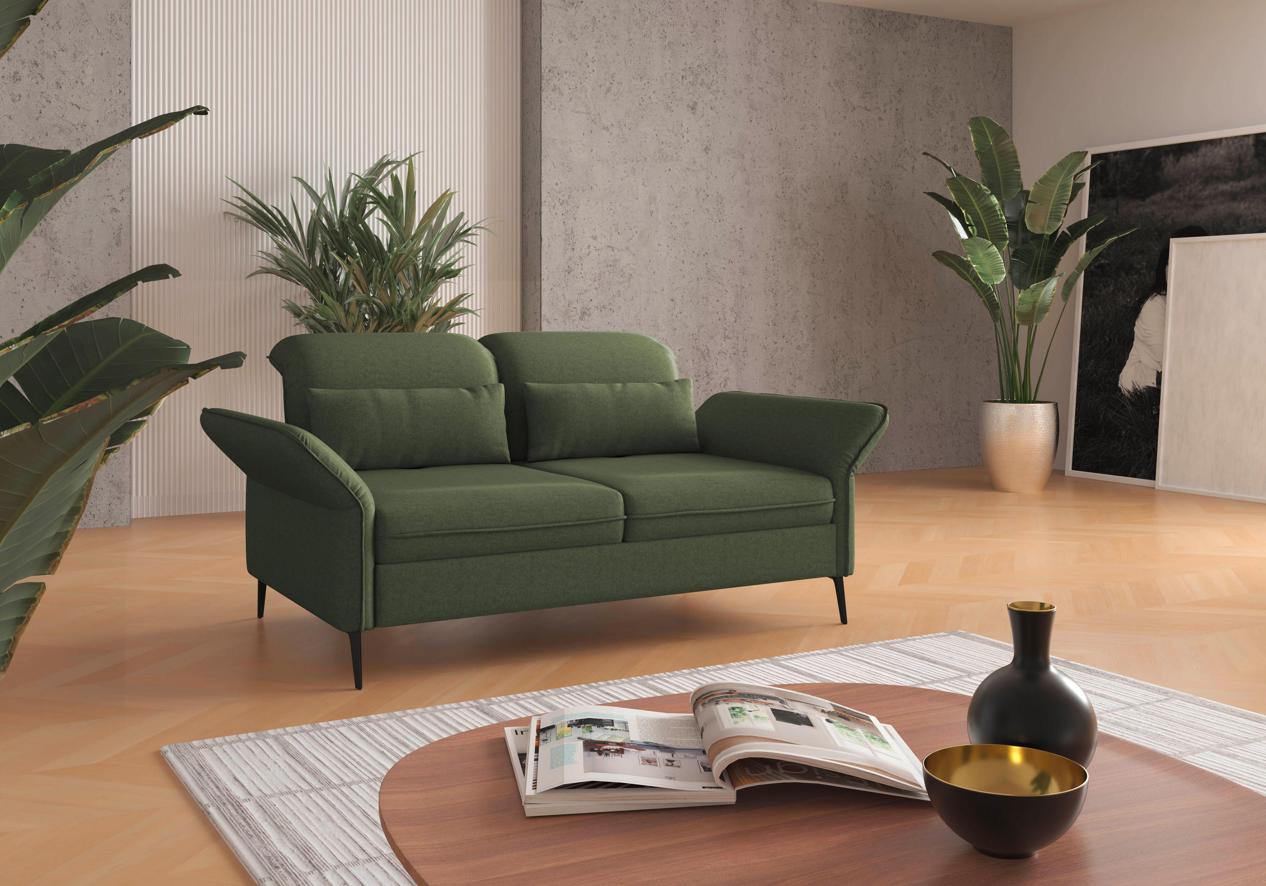 NIERENKISSEN - Olivgrün, Konventionell, Textil (65/25cm) - Sit & More