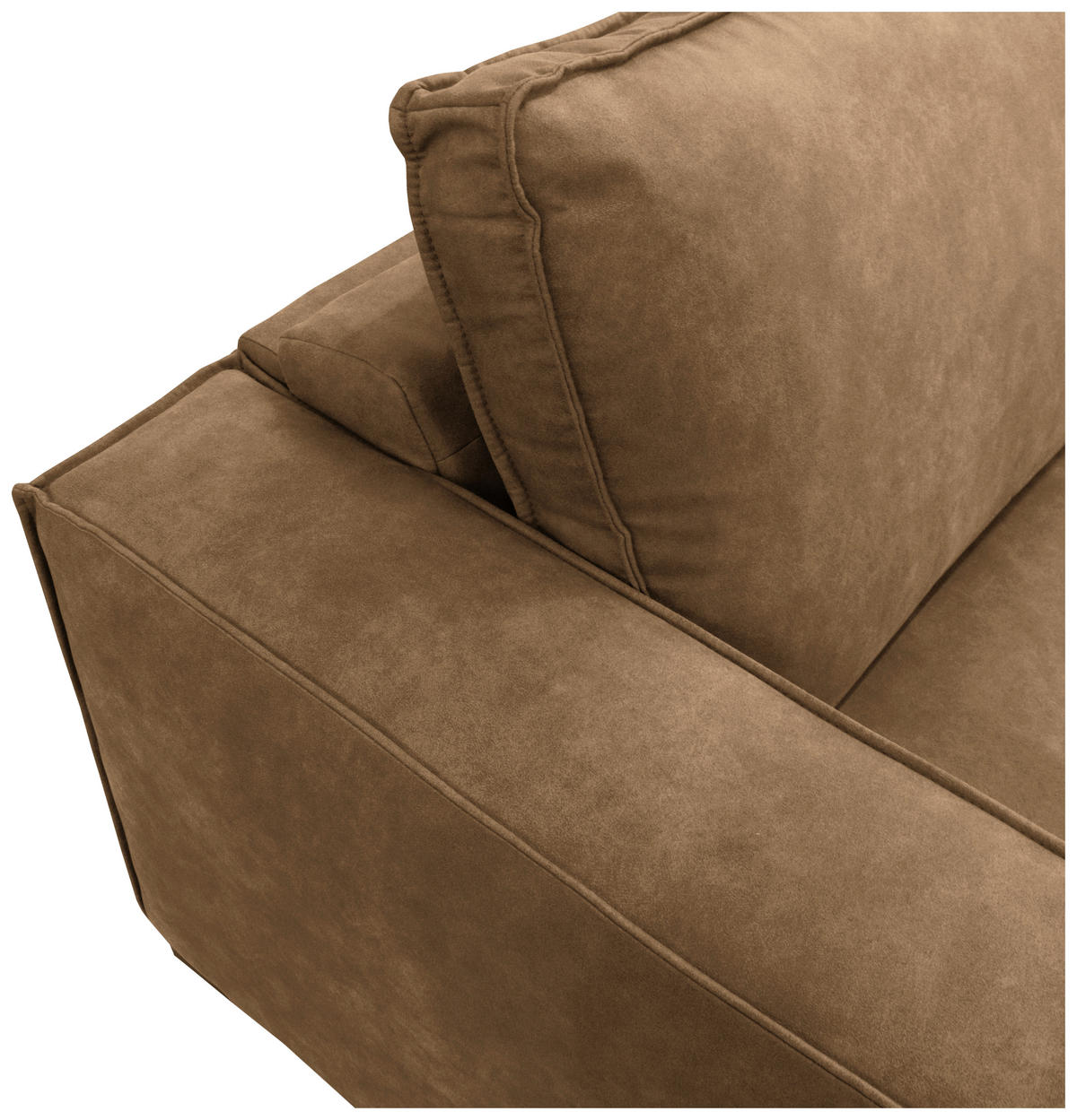 SCHLAFSOFA in Mikrofaser Braun  - Dunkelbraun/Braun, Design, Holz/Textil (203/85/99cm) - MID.YOU