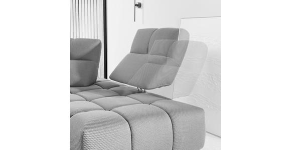 ECKSOFA in Struktur Grauweiß 313/233 cm - Grauweiß/Schwarz, Design, Kunststoff/Textil (313/233cm) - Emilio Belluti
