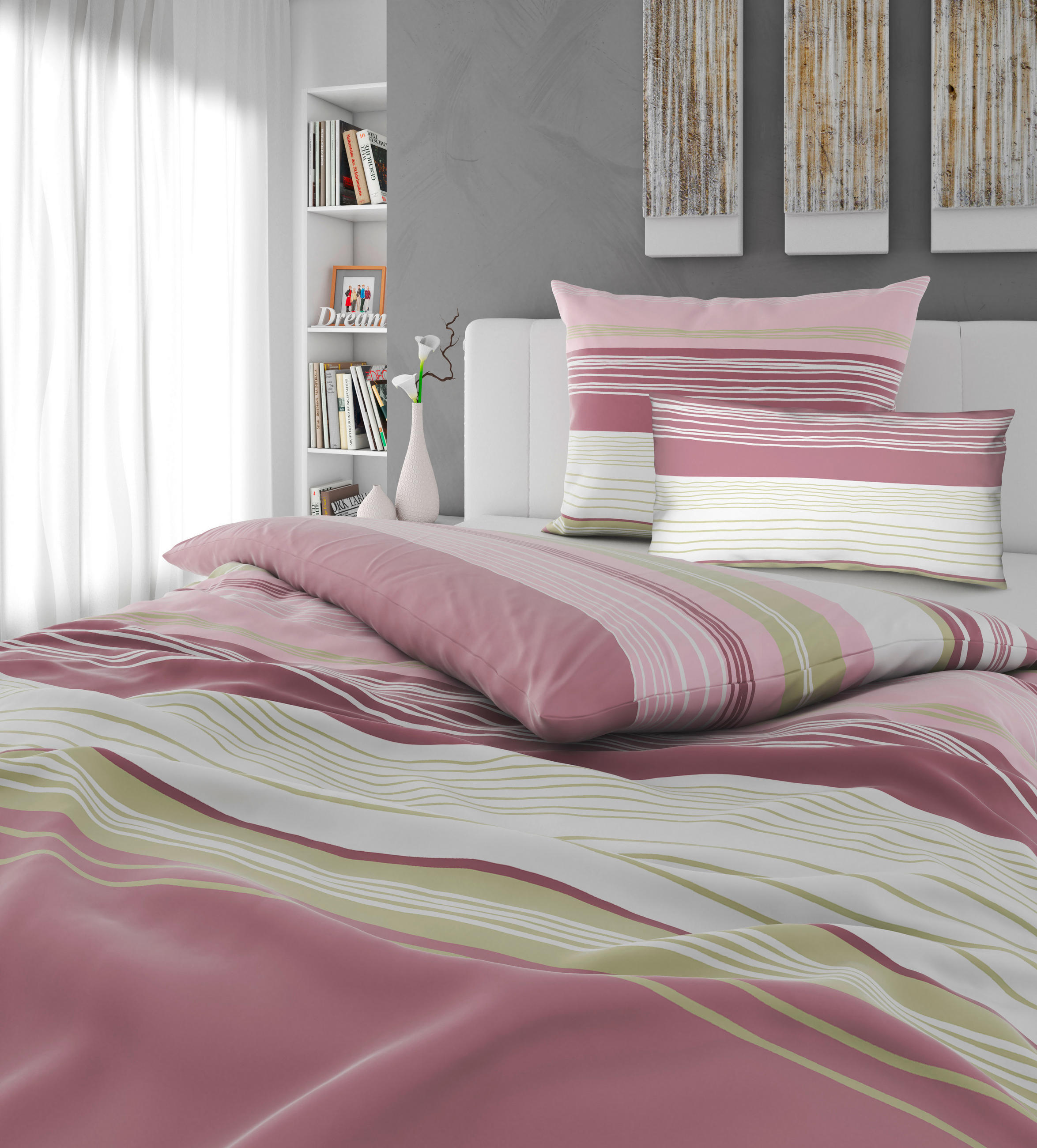 BETTWÄSCHE Mavie Satin 140/200 cm  - Blau, KONVENTIONELL, Textil (140/200cm) - Esposa