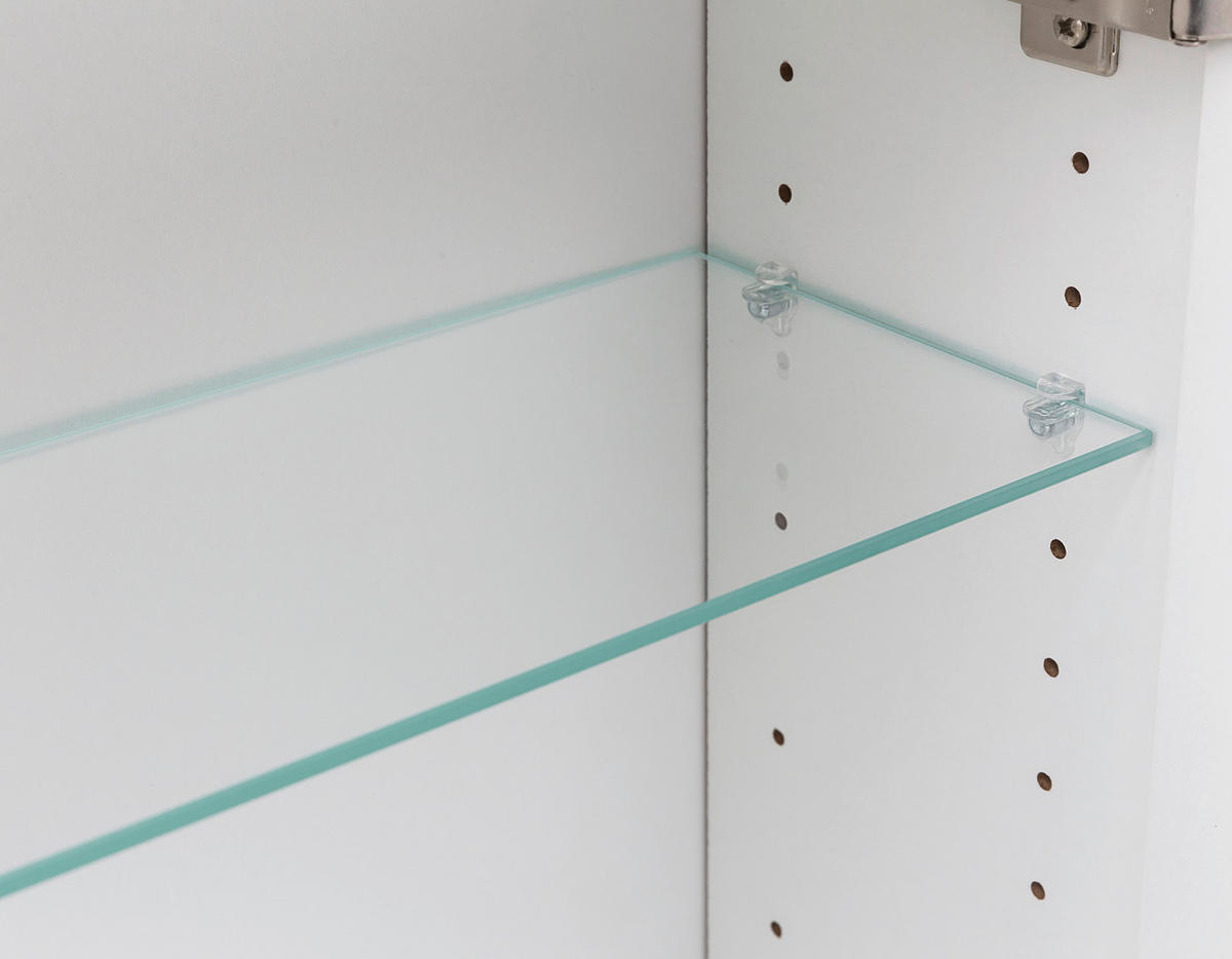 SPIEGELSCHRANK 100/64/20 cm  - Weiss, Basics, Glas/Holzwerkstoff (100/64/20cm) - Held