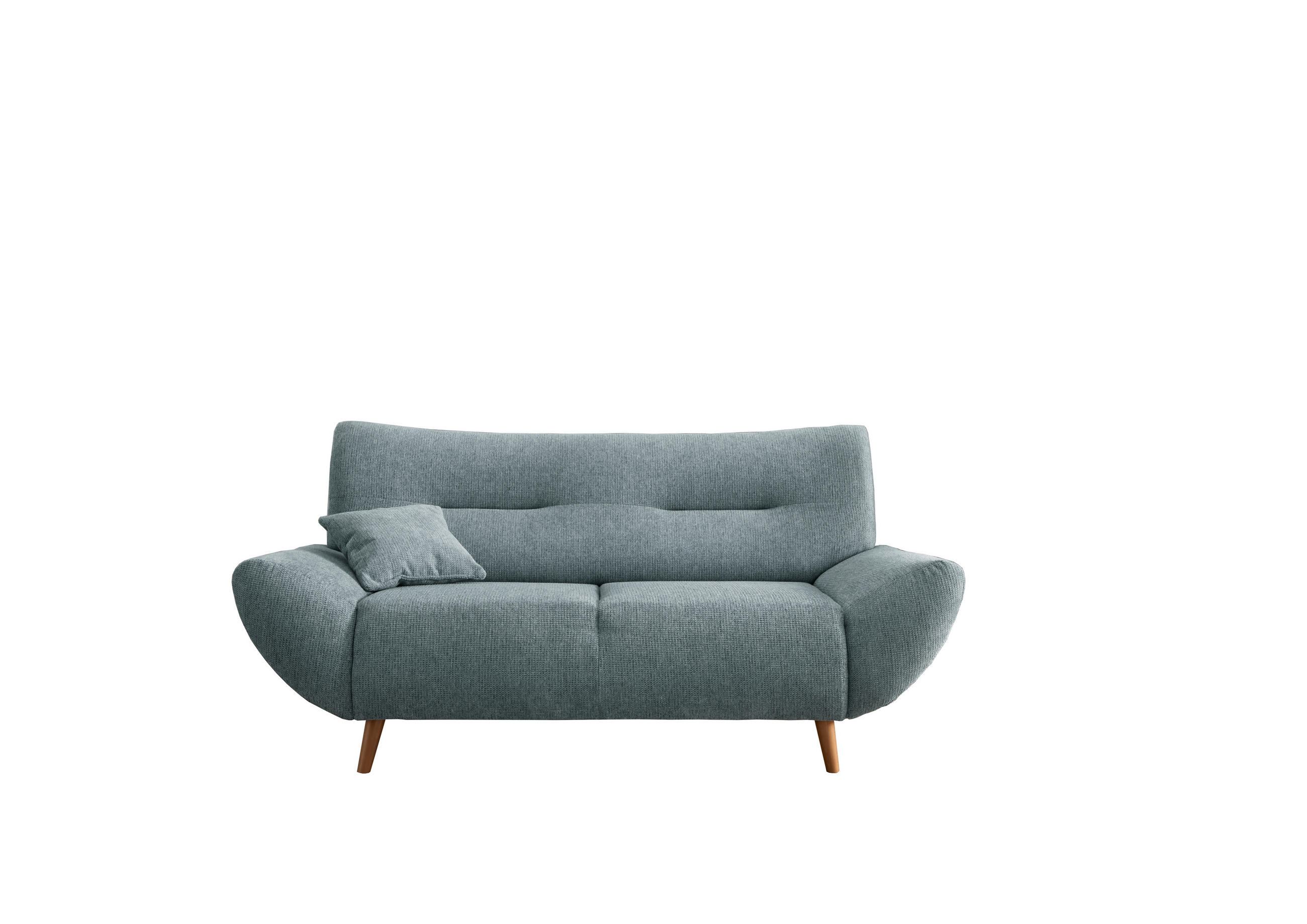 2-SITZER-SOFA in Chenille Blau - Wildeiche/Blau, Modern, Holz/Textil (173/81/90cm) - MID.YOU