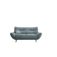 2-SITZER-SOFA in Chenille Blau  - Wildeiche/Blau, Modern, Holz/Textil (173/81/90cm) - MID.YOU