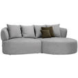 ECKSOFA in Bouclé Taupe  235/166 cm  - Taupe/Schwarz, MODERN, Kunststoff/Textil (235/166cm) - Hom`in