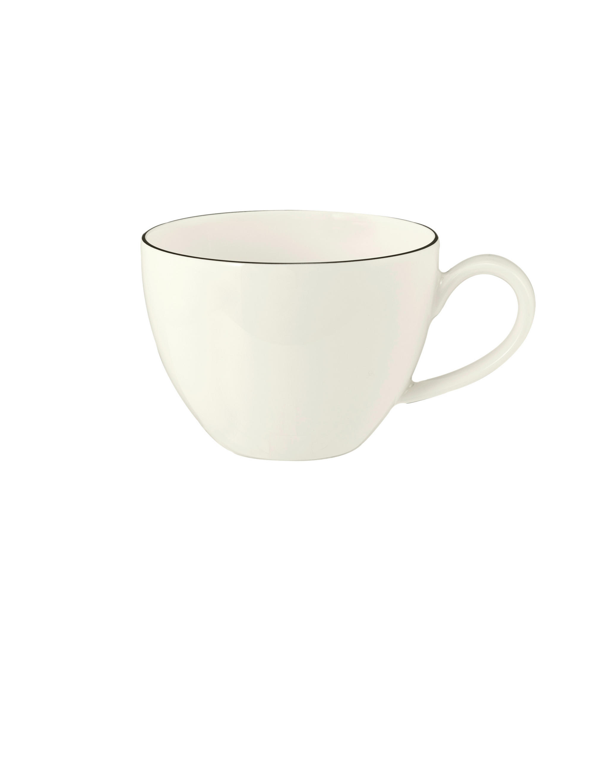 KAFFEETASSE Zoe fine Diamond Classic Black 240 ml  - Weiss/Schwarz, Basics, Keramik (240ml) - Seltmann Weiden