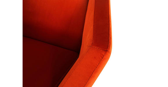 SESSEL in Flachgewebe Orange, Rot  - Rot/Schwarz, Trend, Holz/Textil (93/74/80cm) - Landscape
