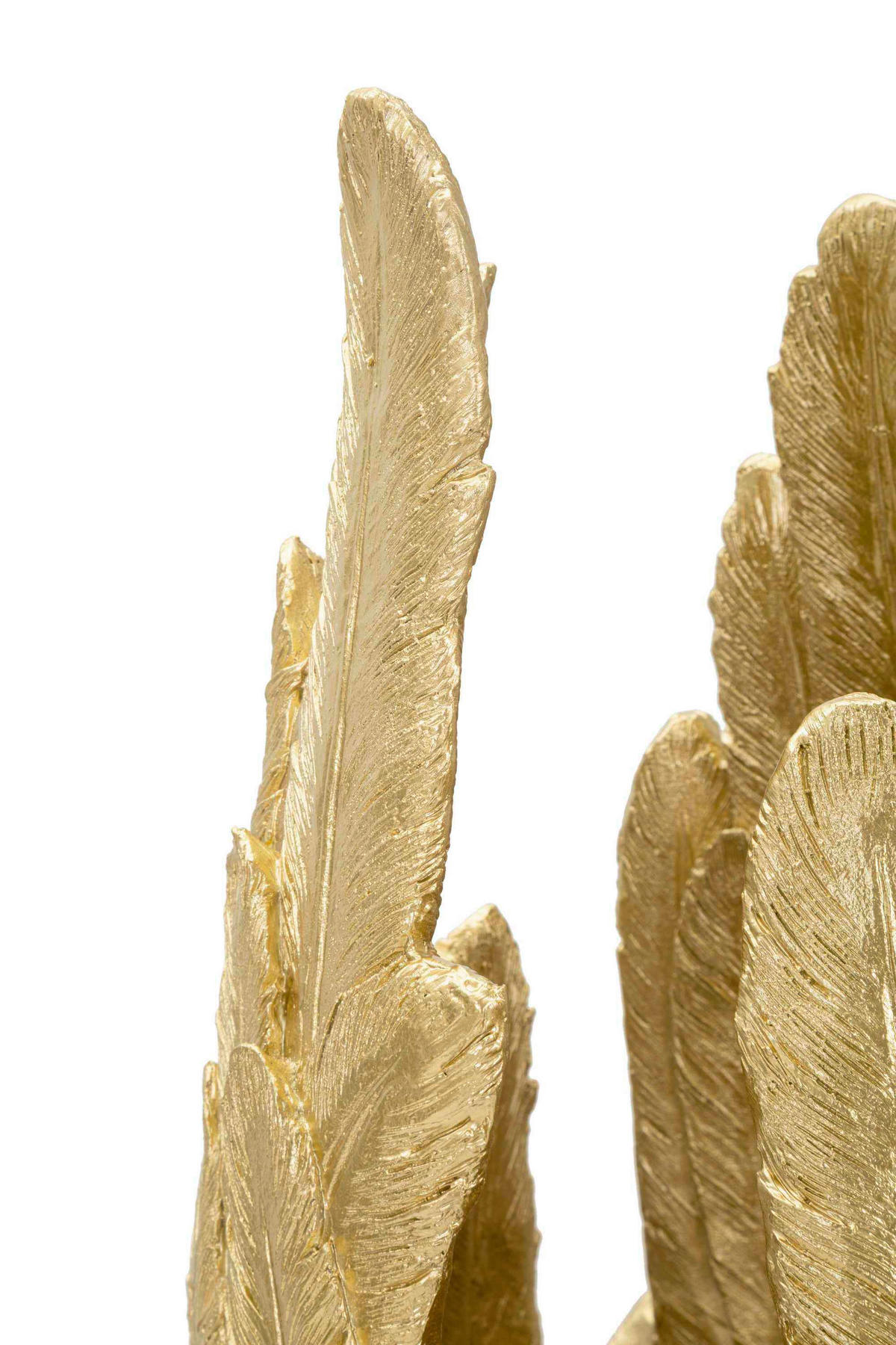 Vase Feathers  - Goldfarben, Basics, Kunststoff (34.5/91/34cm)