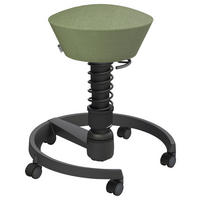 BÜROHOCKER Wollmischung mel. Schwarz, Pastellgrün  - Pastellgrün/Schwarz, Basics, Kunststoff/Textil (55/45,66/55cm) - Aeris