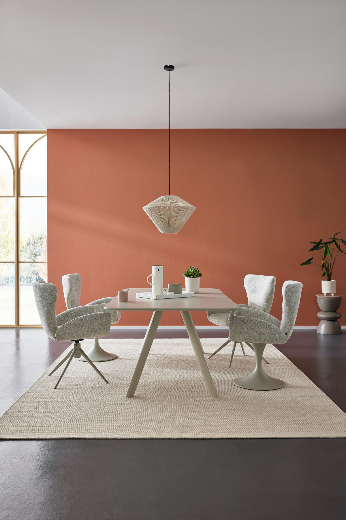 ESSTISCH rechteckig Grau  - Grau, Design, Holzwerkstoff/Metall (200/100/76cm) - Musterring