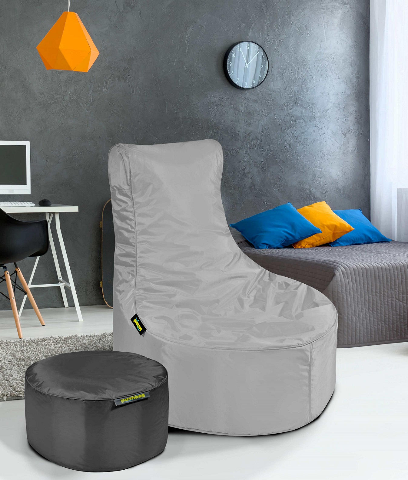 SITZSACK Uni - Lila, Basics, Kunststoff (50/30/50cm) - MID.YOU