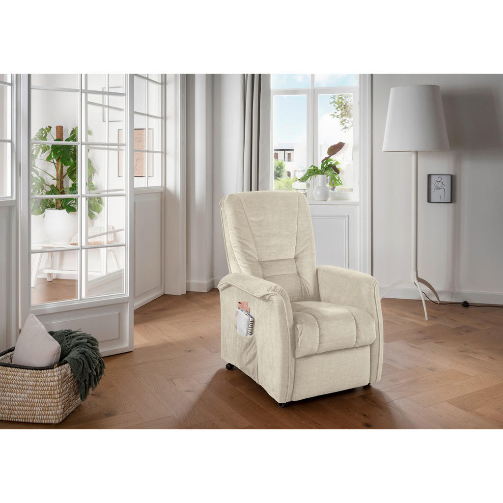 Thumbnail - Livetastic Fernsehsessel, Beige, Textil, 77x107x88 cm, Made in EU, Stoffauswahl, Relaxfunktion, Netzbetrieb, Wohnzimmer,...