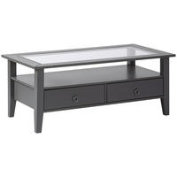 COUCHTISCH Kiefer massiv 115/60/45 cm rechteckig Grau  - Silberfarben/Grau, Design, Glas/Holz (115/60/45cm) - Livetastic