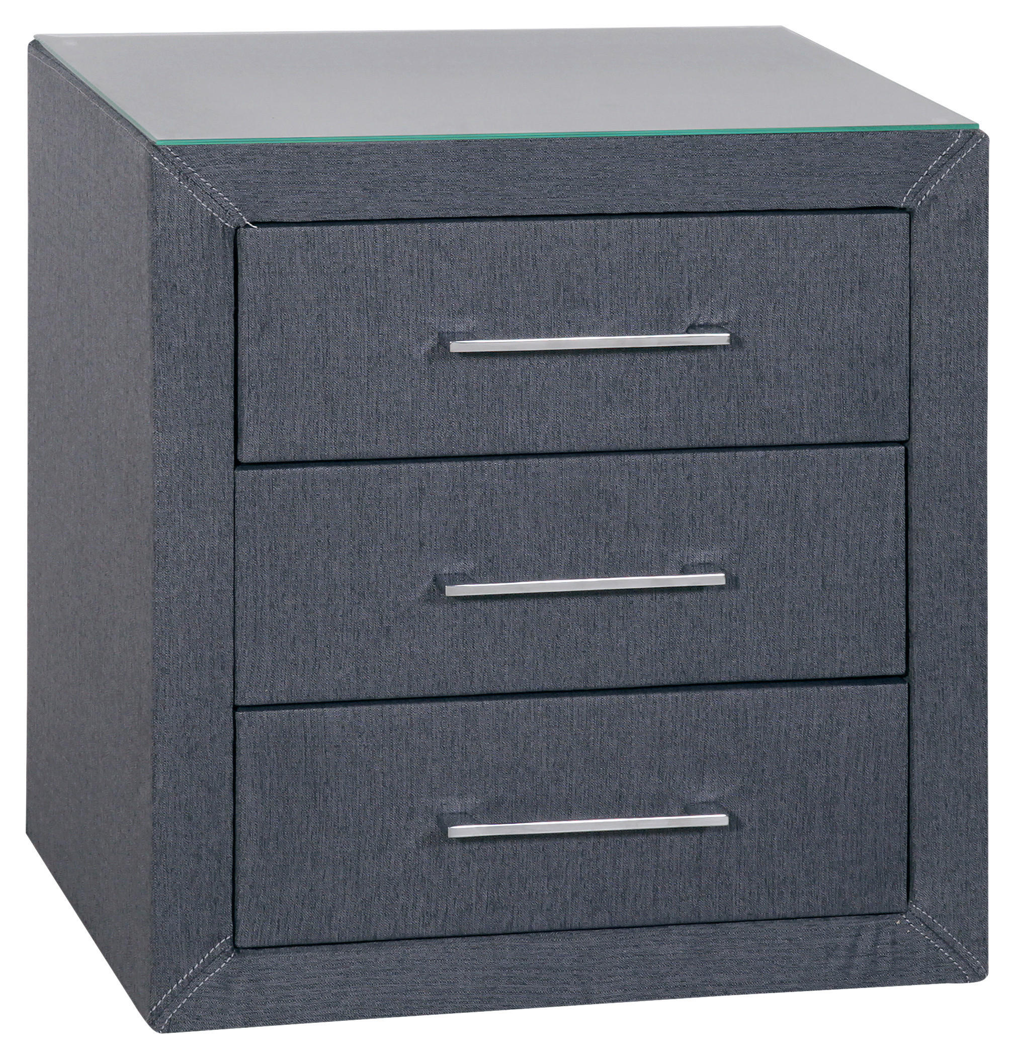 NOĆNI STOČIĆ plava - boja hroma/crna, Dizajnerski, metal/tekstil (55/40/60cm) - Hom`in