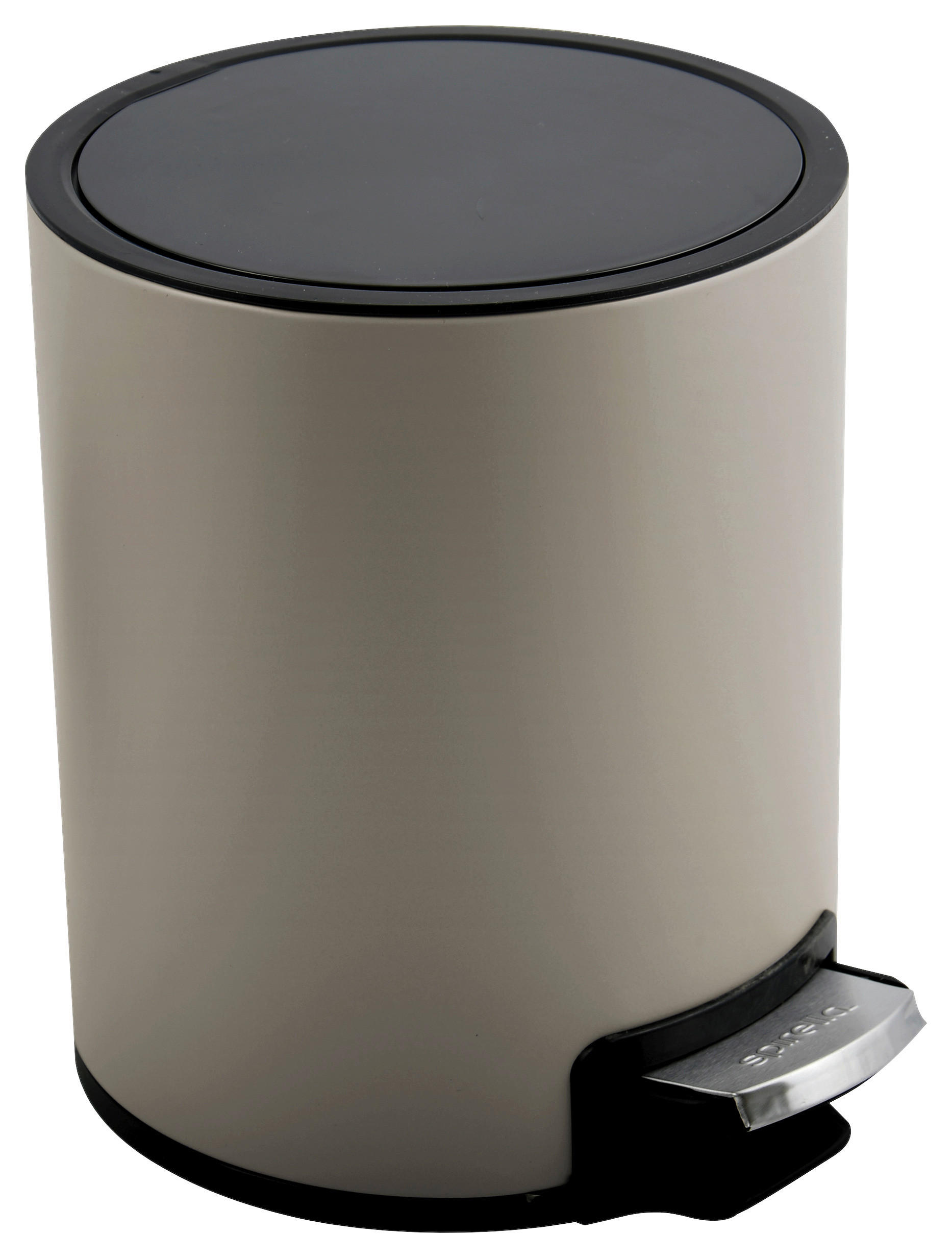 TRETEIMER RIKU 3 L  - Taupe/Schwarz, KONVENTIONELL, Kunststoff/Metall (16,8/21,8/23cm) - Spirella