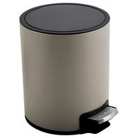 TRETEIMER RIKU 3 L  - Taupe/Schwarz, KONVENTIONELL, Kunststoff/Metall (16,8/21,8/23cm) - Spirella